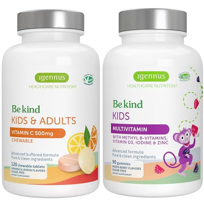Paquete de multivitaminas y vitamina C para niños Igennus
