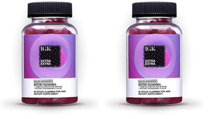 IGK gomitas biotina 10000mcg sabor fresa frasco rosa