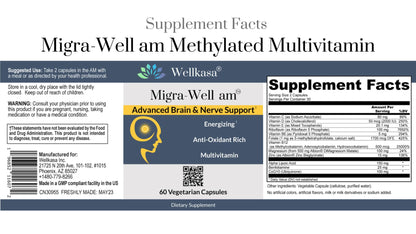 Ilustración Migra-Well AM multivitamina energizante