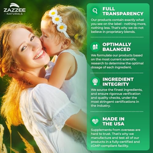 Imagen de cápsulas D-Chiro Inositol Zazzee para salud hormonal femenina