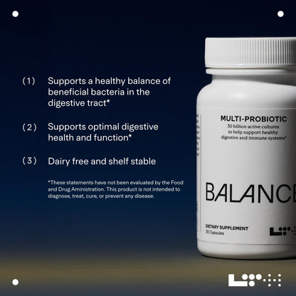 Imagen frontal suplemento probiótico LTH Balance Multi Pro