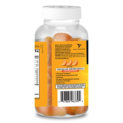 Imagen gomitas Airborne con envase naranja