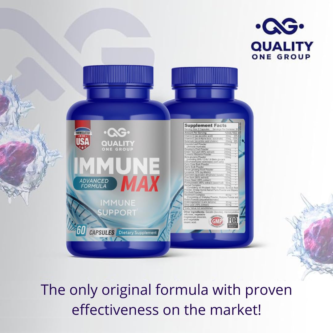 Imagen lateral de Immune Max suplemento para sistema inmune