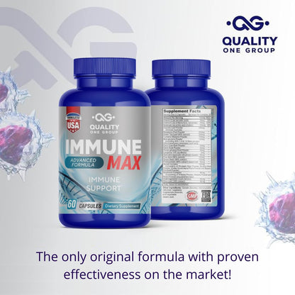Imagen lateral de Immune Max suplemento para sistema inmune