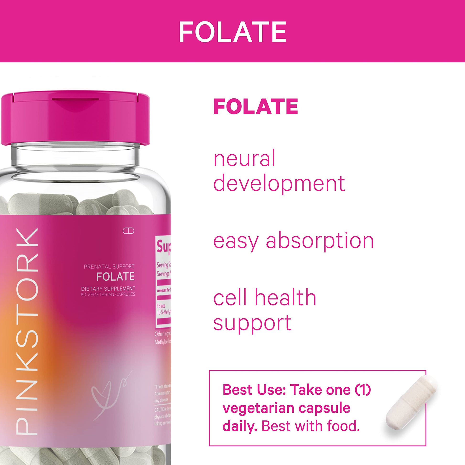 Imagen producto vitaminas embarazo Pink Stork con DHA y folato