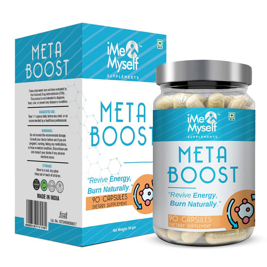 Frasco de iMeMyself Meta Boost con 90 cápsulas vegetales