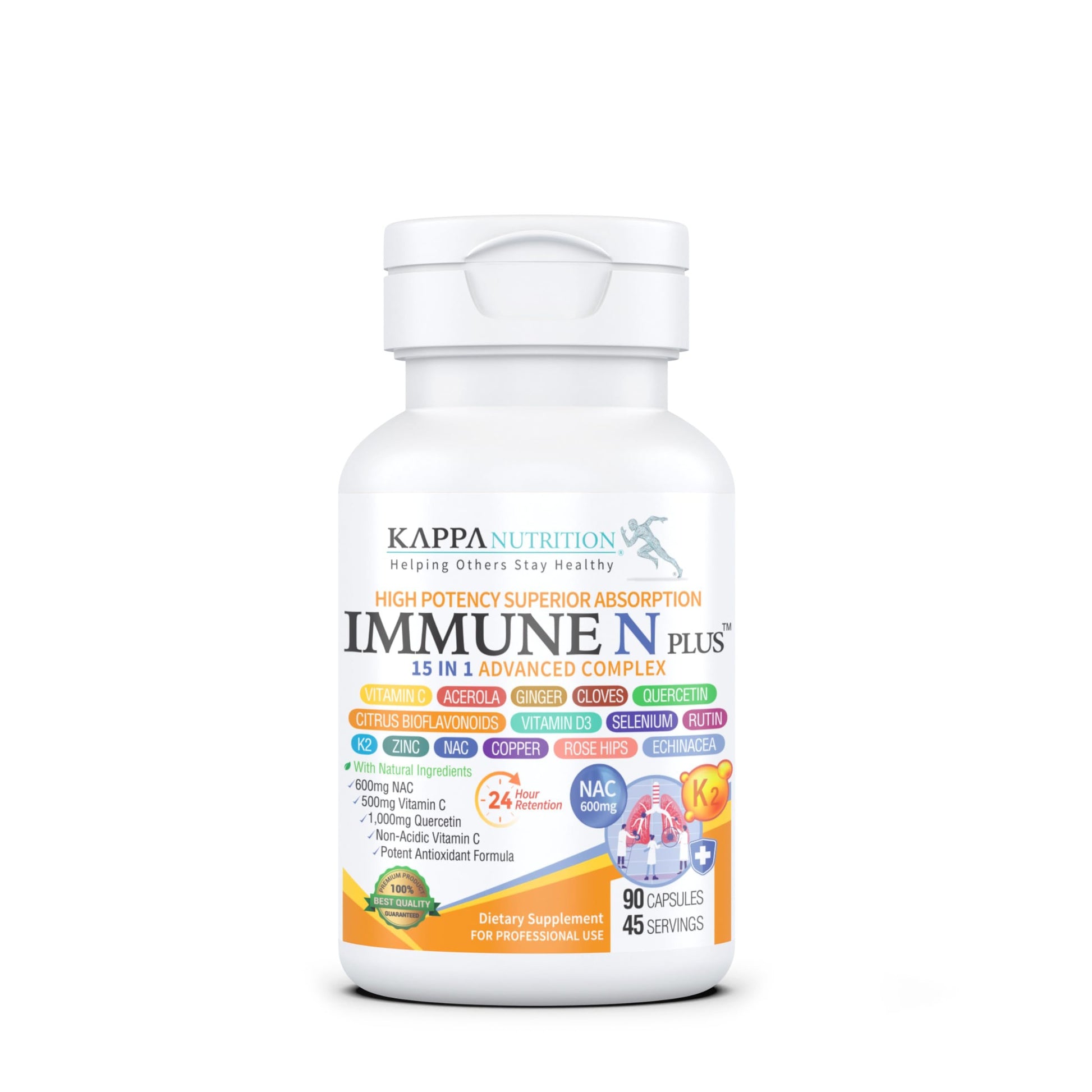 Frasco Immune N Plus 15 en 1 cápsulas 90 unidades