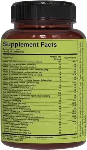información nutricional multivitaminas mujeres
