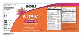 Información nutrimental del multivitaminas Now Foods