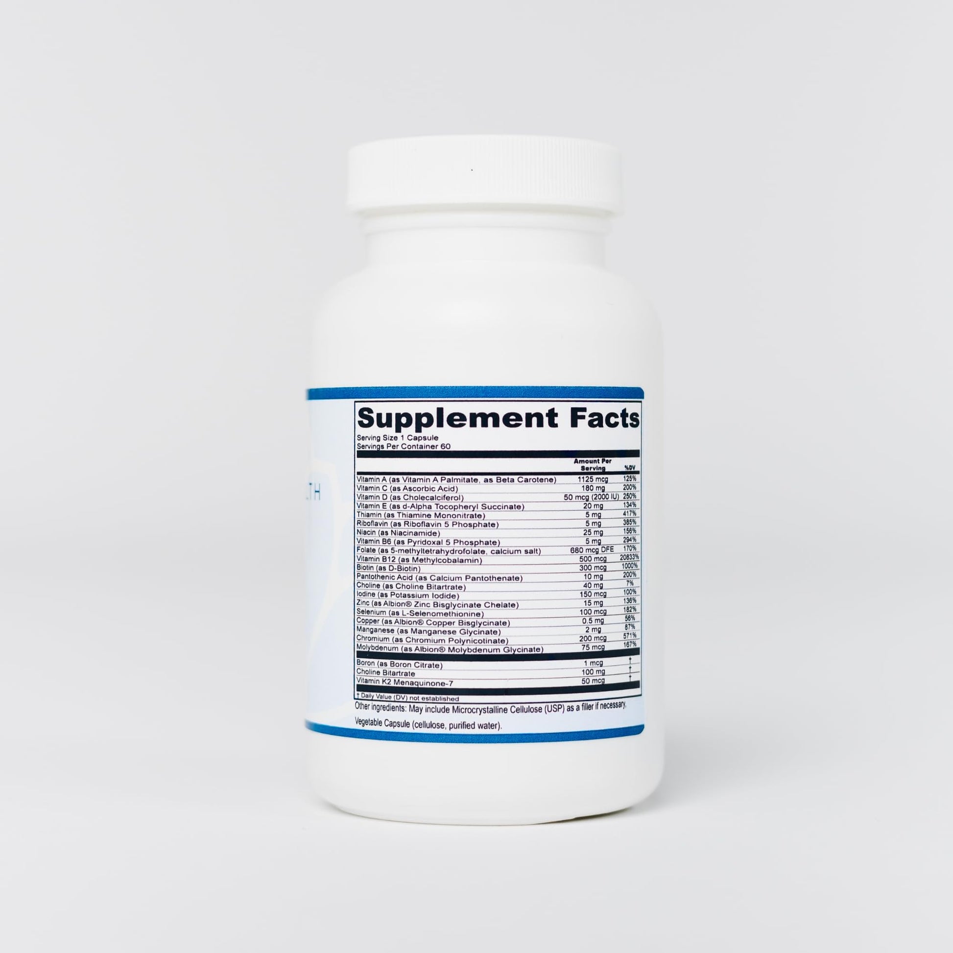 Información de suplementos en Sameday Health Multi