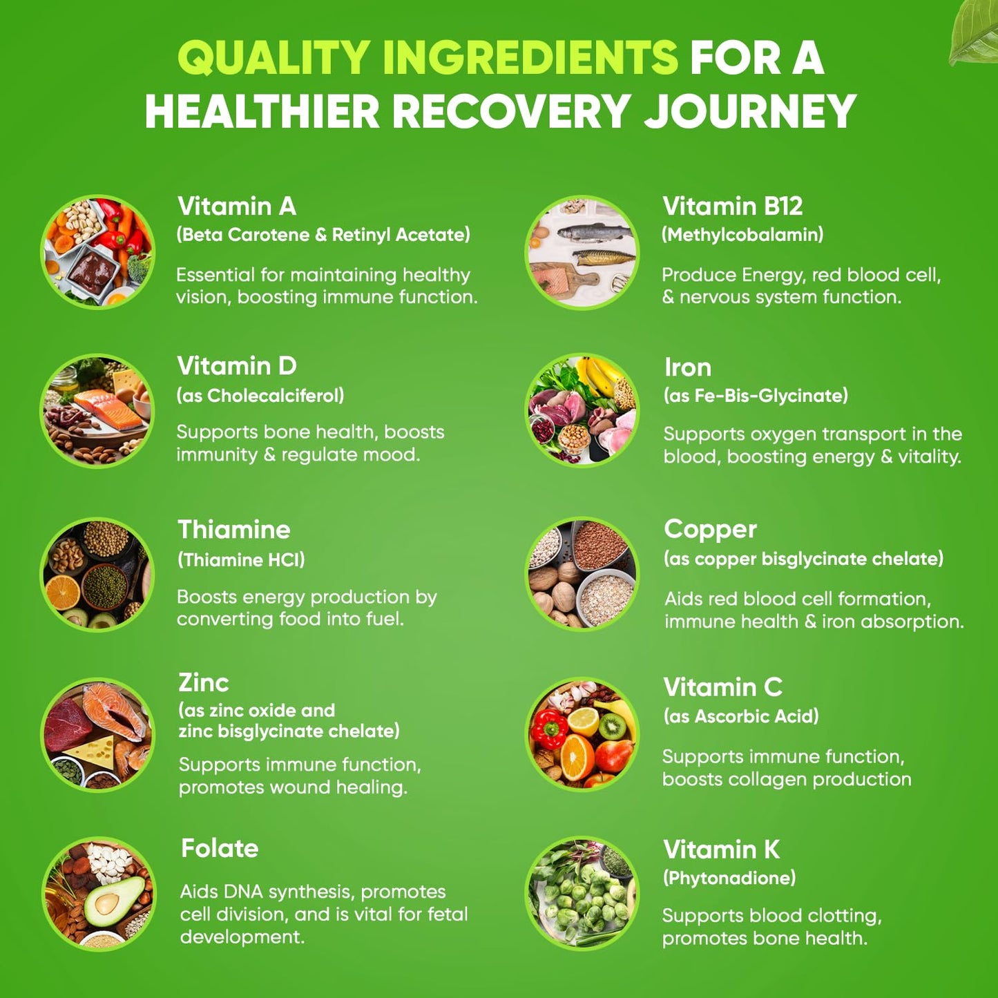 Infografía de beneficios nutricionales BariSlim multivitamina