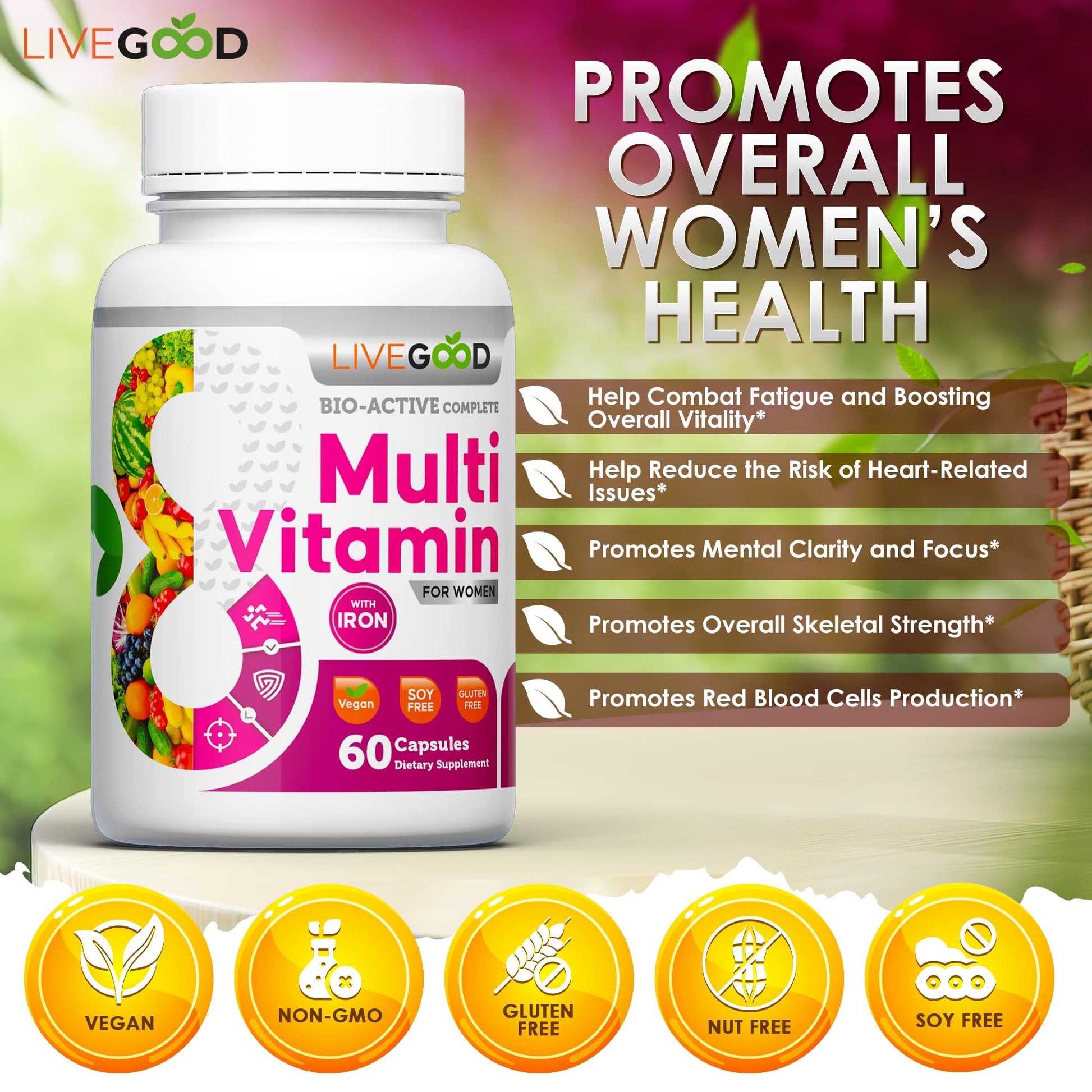 Información sobre beneficios del multivitamínico LIVEGOOD