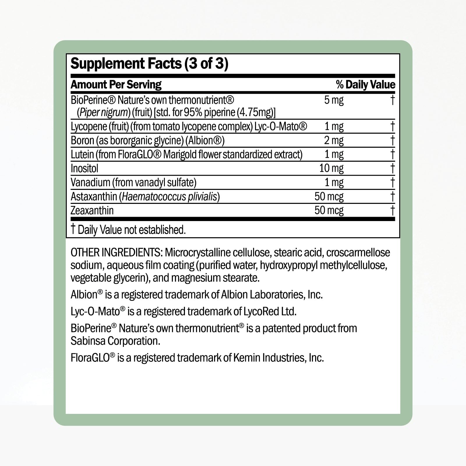 Información sobre la calidad del multivitamínico WellWithAll.