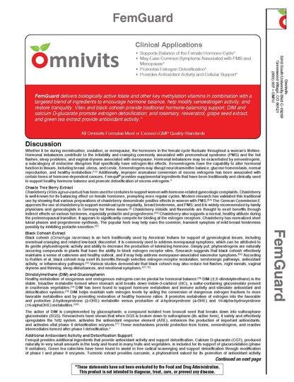 Información clínica sobre FemGuard y su aplicación.