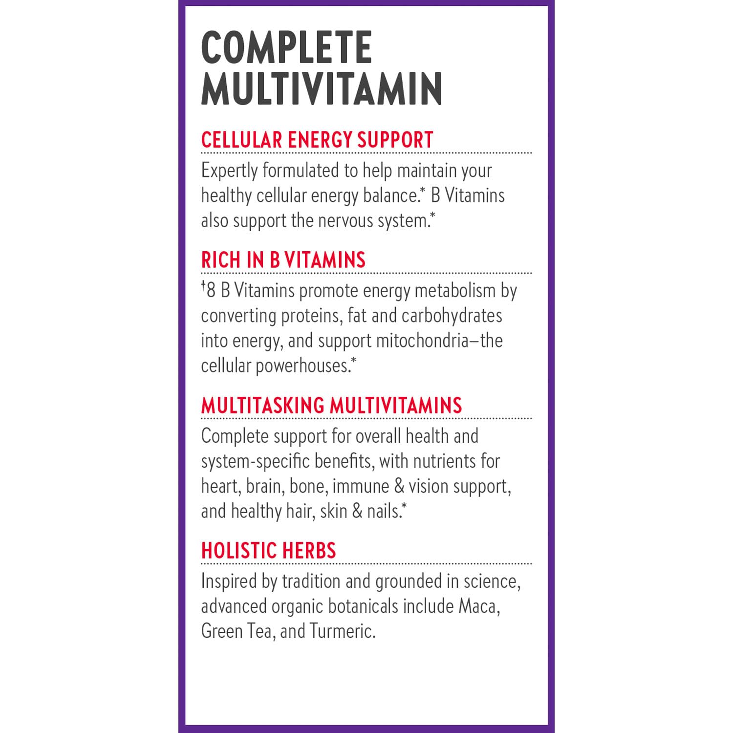 Información completa del multivitamínico New Chapter