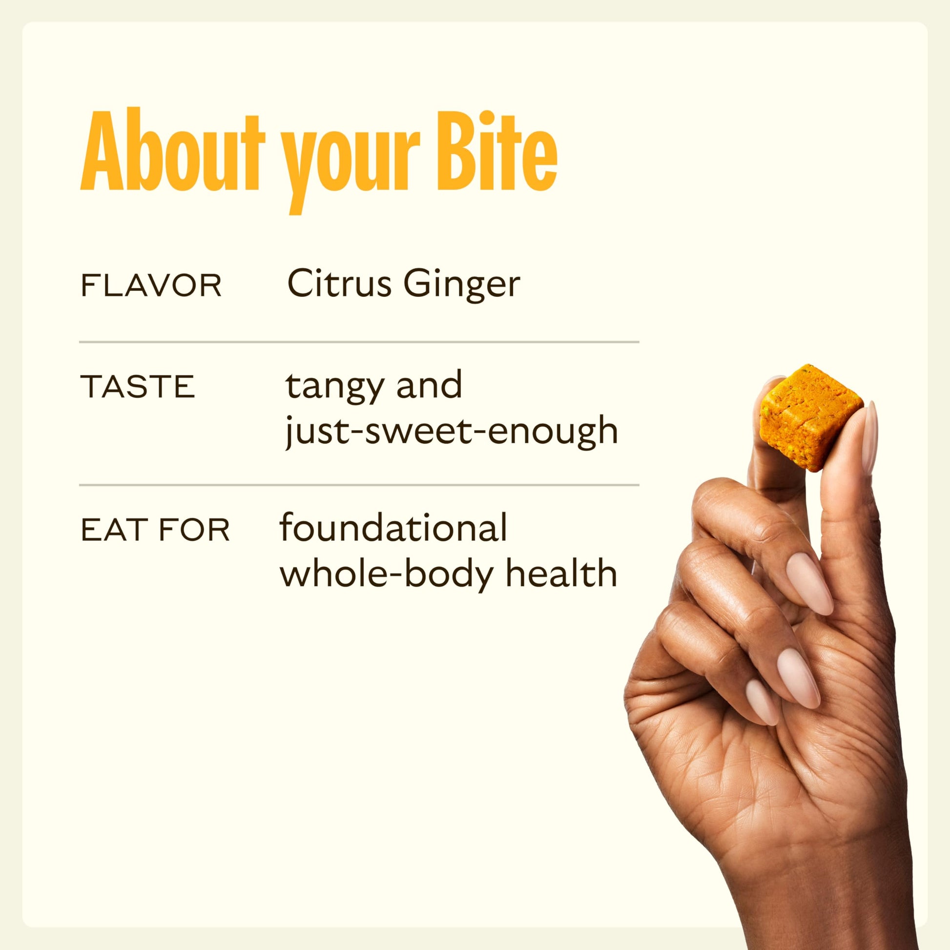 Información completa de nutrientes de GEM Bite