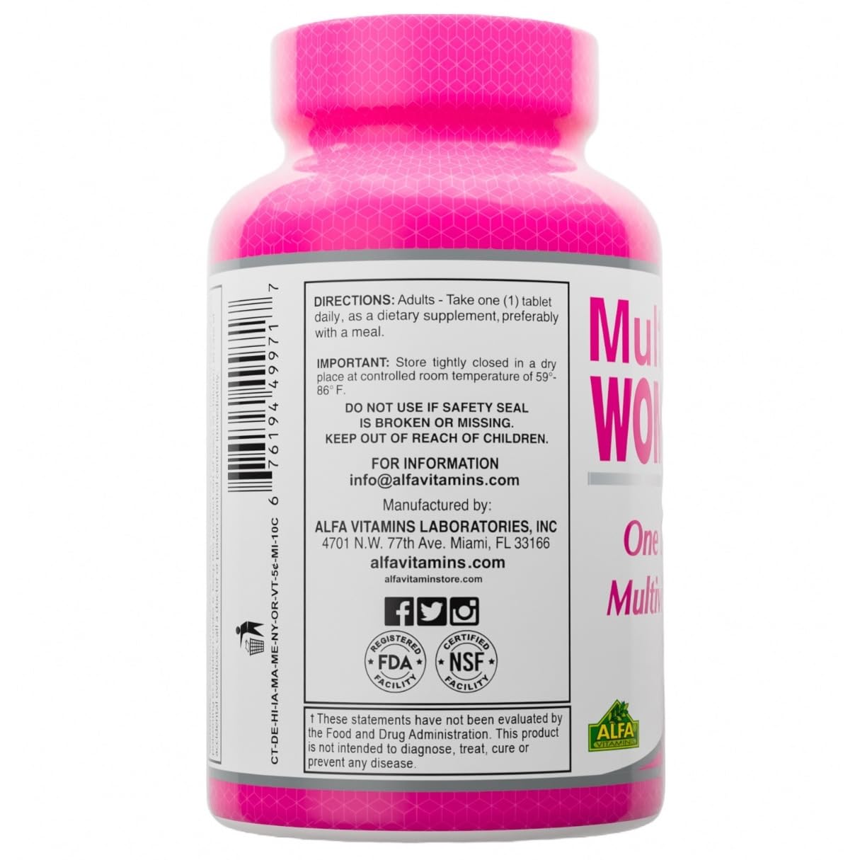 información detallada suplemento multivitaminas mujer salud