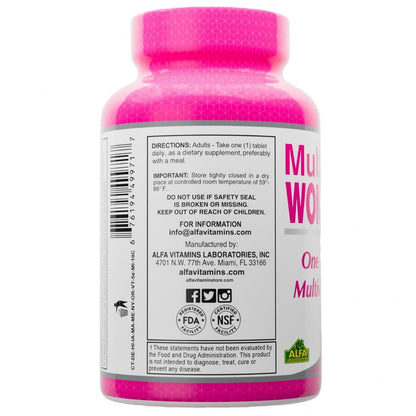 información detallada suplemento multivitaminas mujer salud