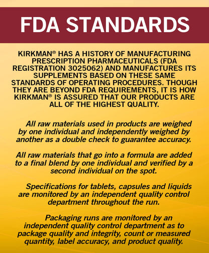 Información sobre los estándares de la FDA por Kirkman