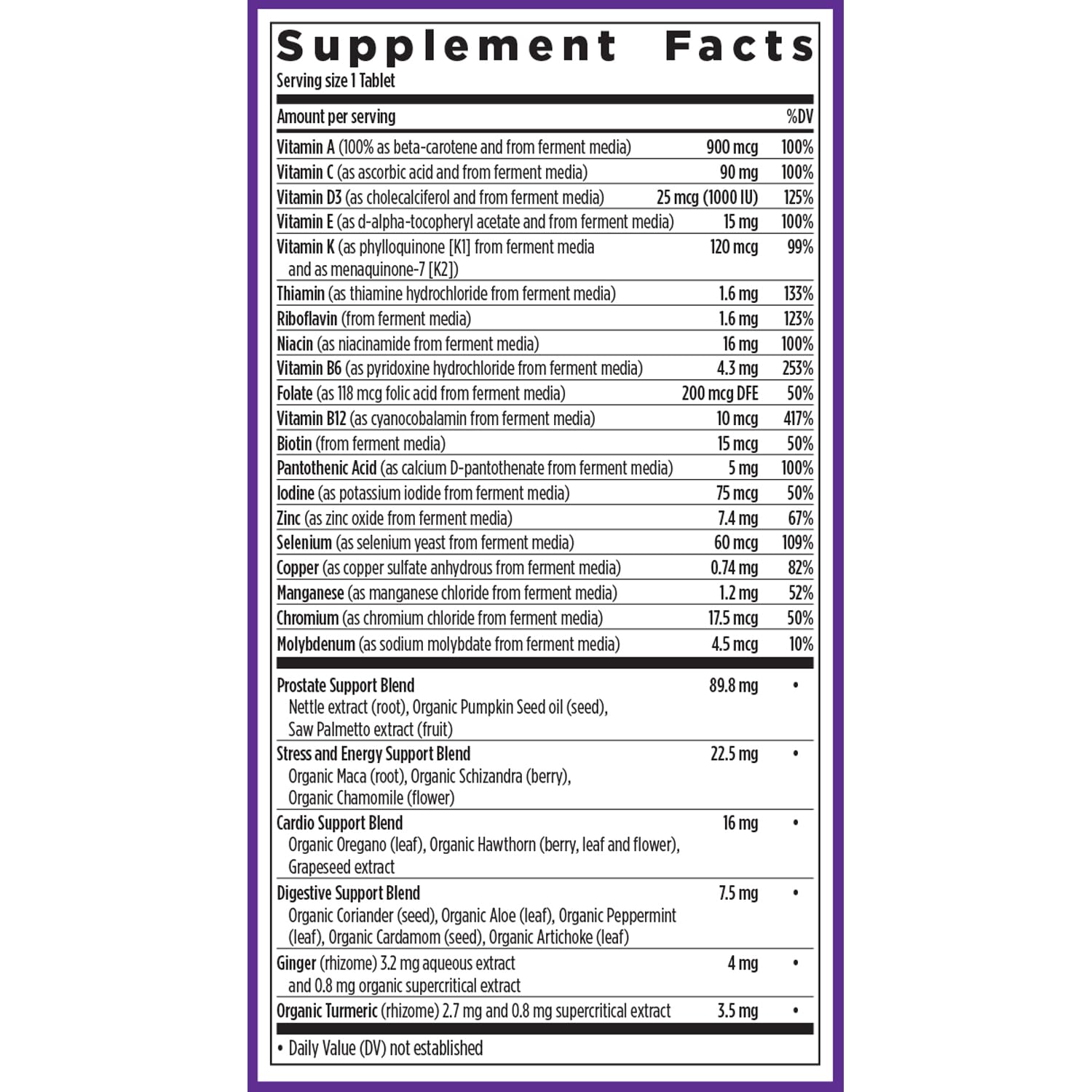 Información de ingredientes y advertencias del producto