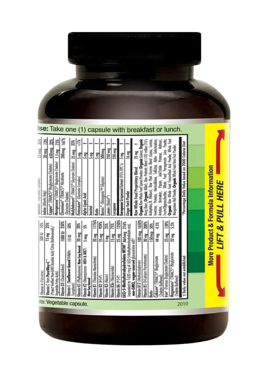 Información de ingredientes multivitaminas prenatales EMERALD