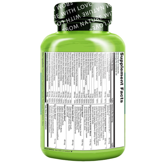 Información de ingredientes en multivitaminas Naturelo para mujeres