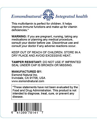 Informacion de manufactura de las multivitaminas de Esmond