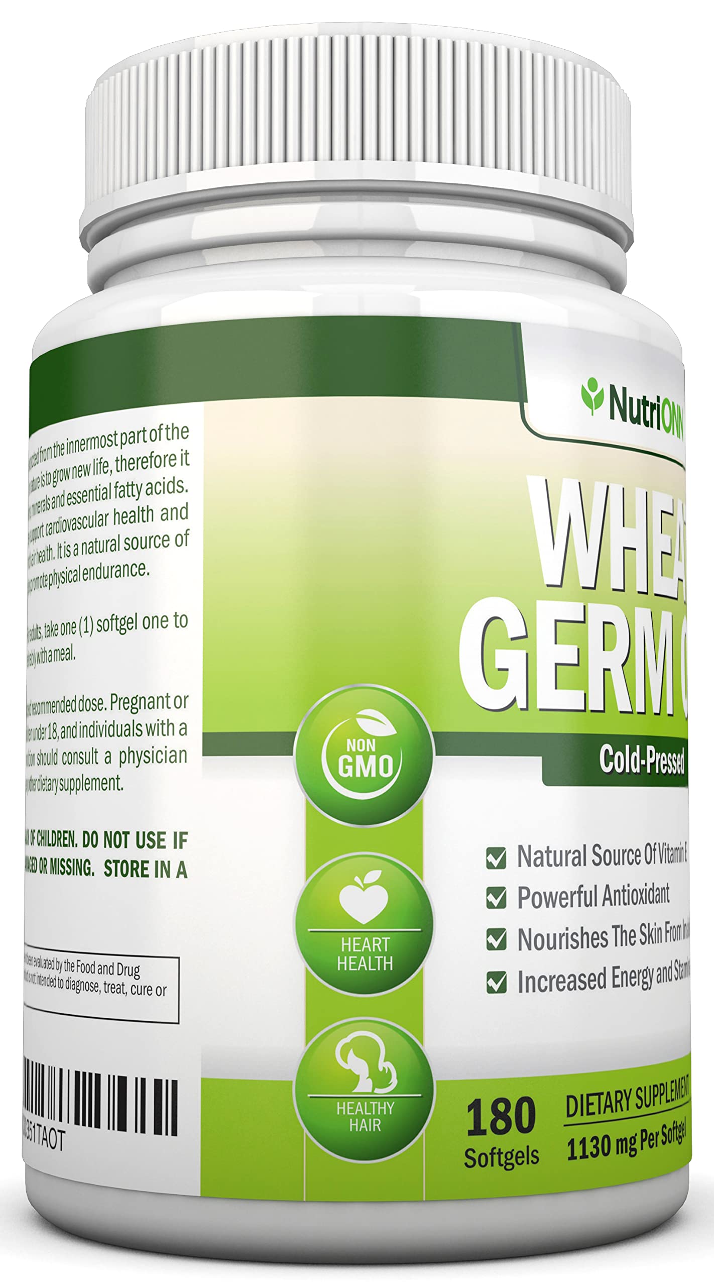 Información nutricional aceite germen de trigo