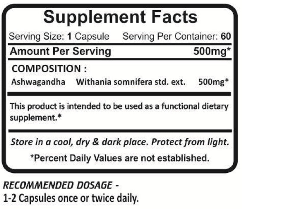 Información nutricional de Ashwagandha