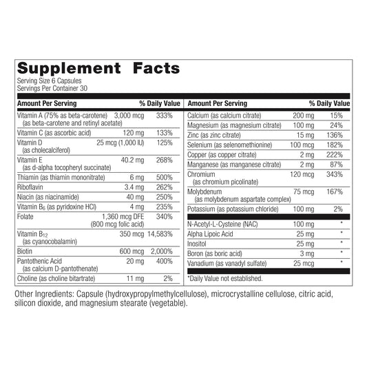 Información nutricional Bariatric Advantage.
