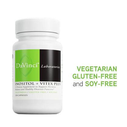 Información nutricional DaVinci Labs Inositol + Vitex Plus
