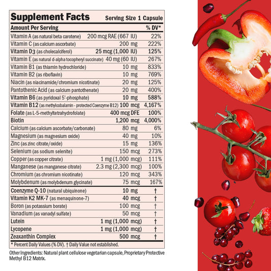 Información nutricional de Essential-1 multivitamínico de Andrew Lessman