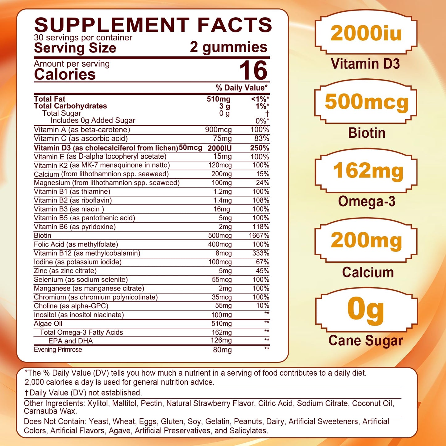 información nutricional gominolas mujer