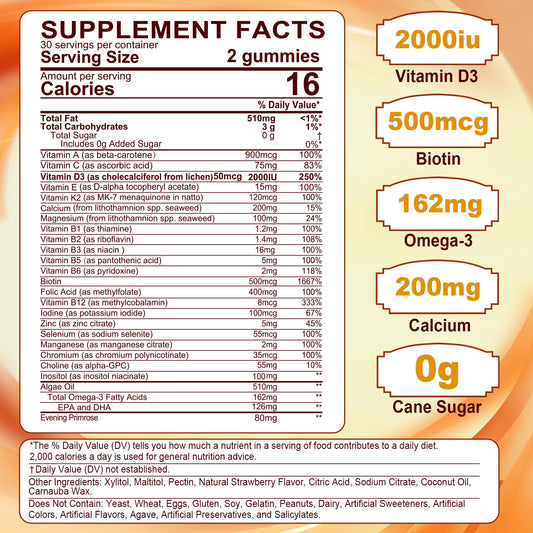 información nutricional gominolas mujer