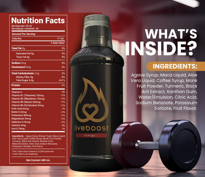 nutritional information LIVEBOOST ingredients