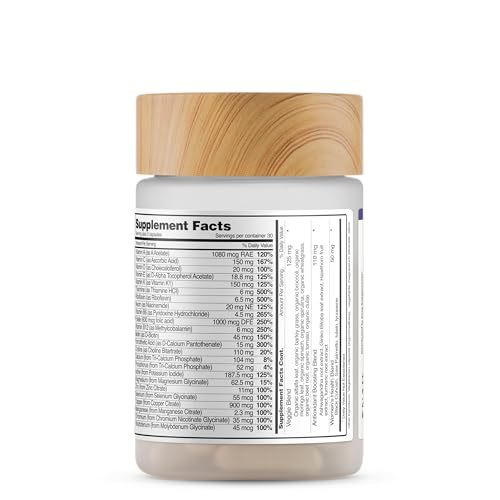 Información nutricional y de ingredientes en Snap multivitamínico