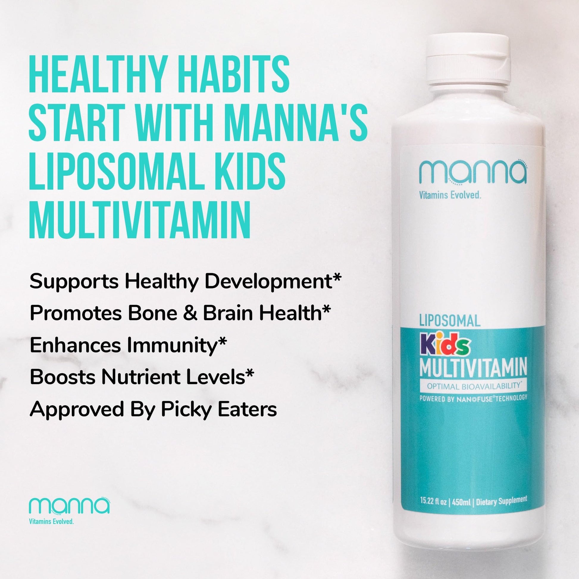Información nutricional Manna multivitamínico