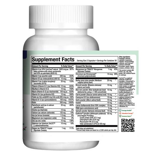 Información nutricional Maxi Health Teen Supreme