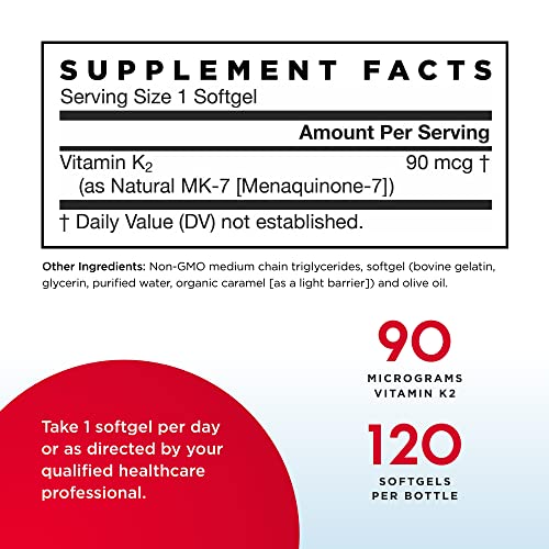 información nutricional mk-7 vitamina k2 jarrow