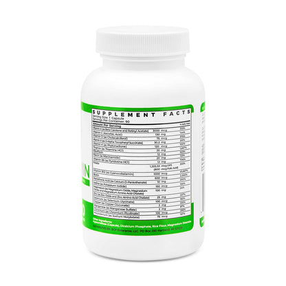 Información nutricional de multivitaminas BariSlim
