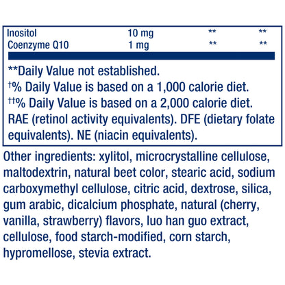 Información nutricional multivitaminas para niños