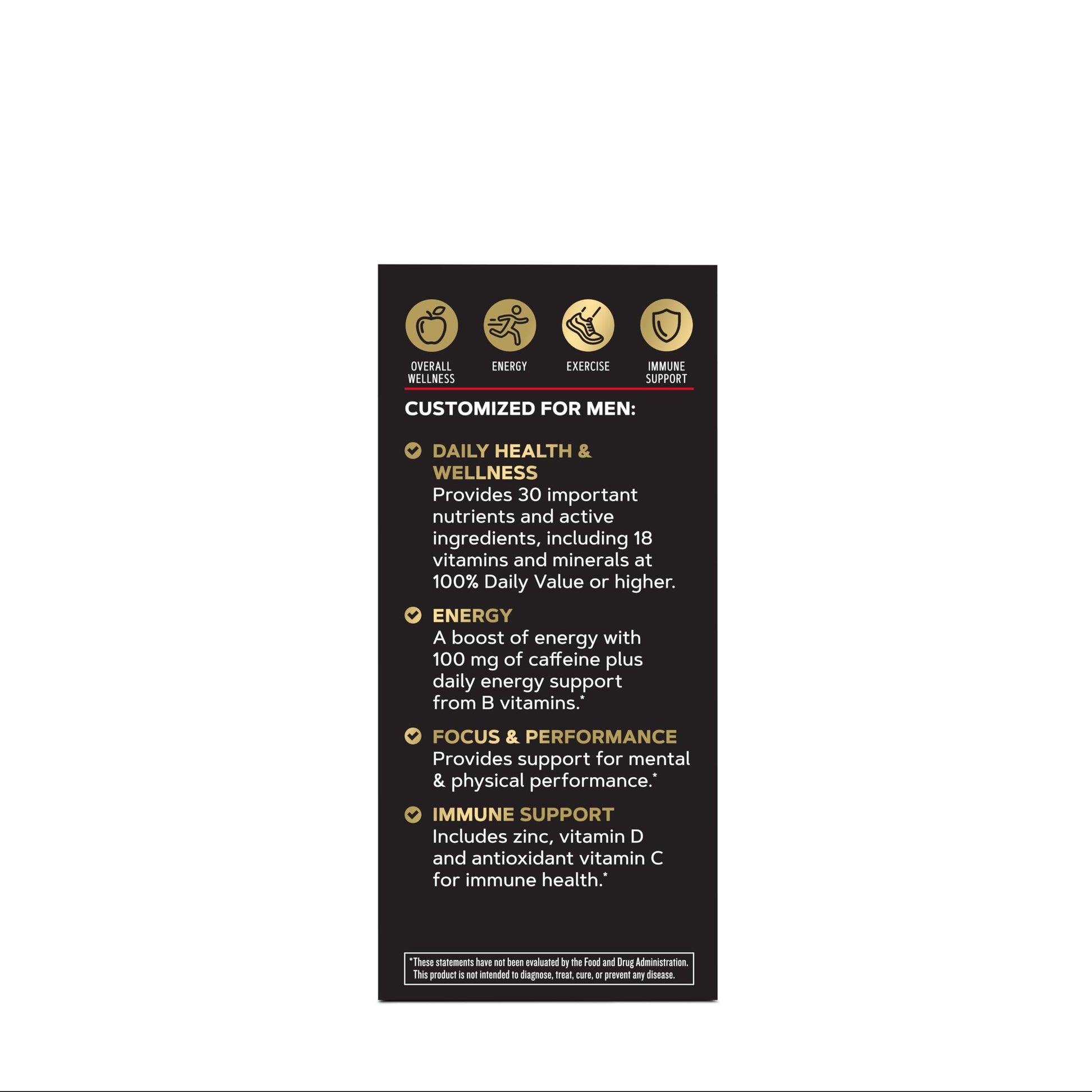 información nutricional del multivitamínico gnc