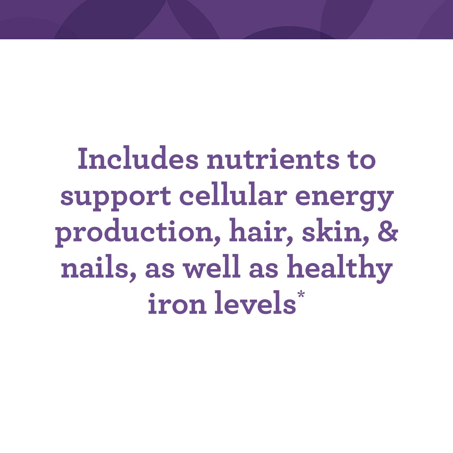 Información nutricional del multivitamínico para mujeres