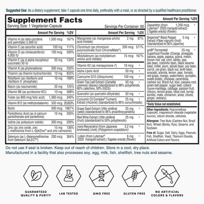 Información nutricional completa del producto