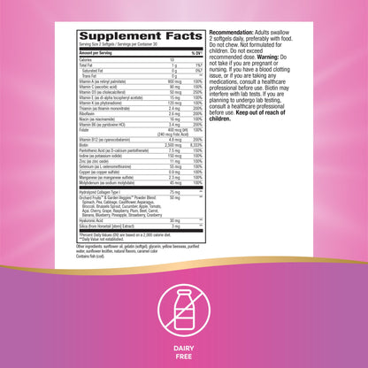 información nutricional multivitamínico Nature's Way