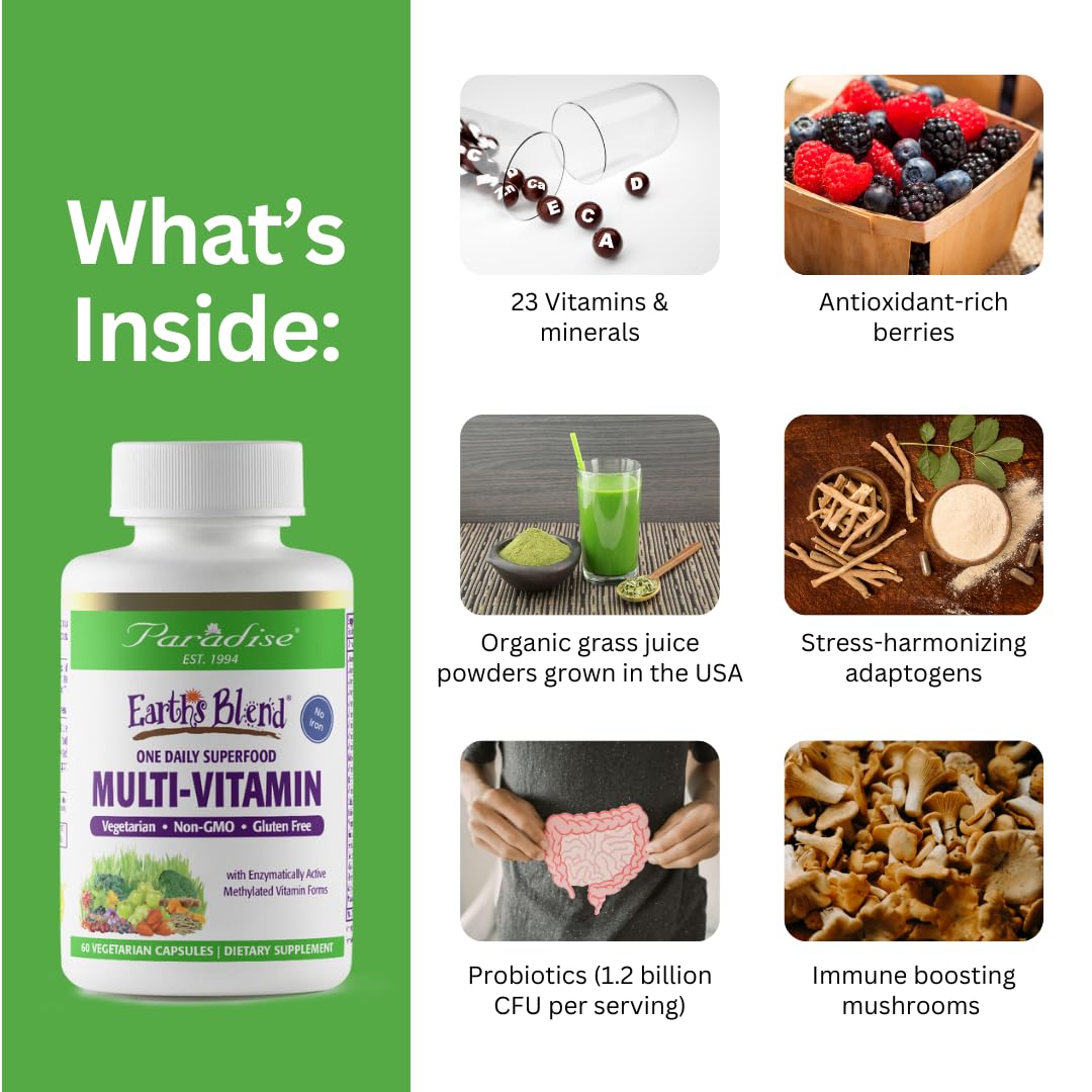 Información nutricional multivitamínico Paradise