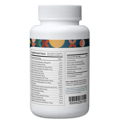 Información nutricional de multivitamínico Pattern Wellness