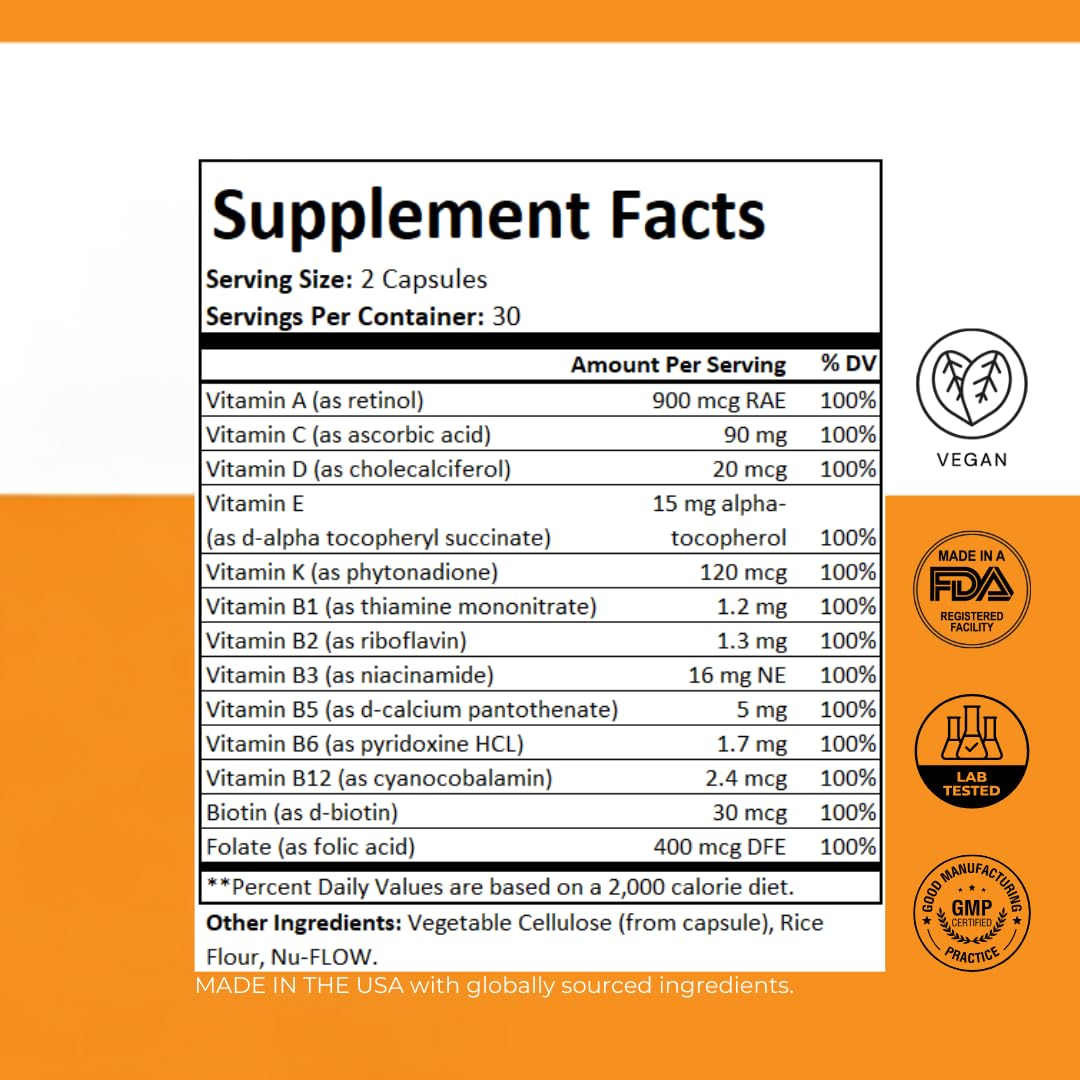 Información nutricional del PurePath multivitamínico adulto