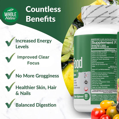 Información nutricional del multivitamínico