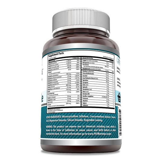 información nutricional multivitamínicos amazing formulas
